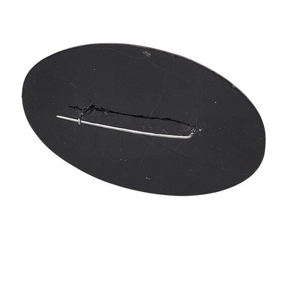 Hand Painted Russian Winter Scene Pin Brooch Wooden Lacquered Vintage - Picture 4 of 6